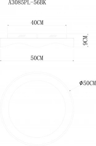Потолочный светильник Arte Lamp A3085PL-56BK