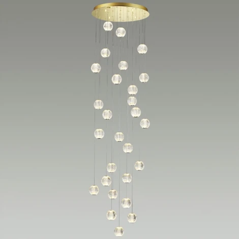 Подвесная люстра большая каскадная Crystal 5008/120L Odeon Light (LED, 220V, на проводе)