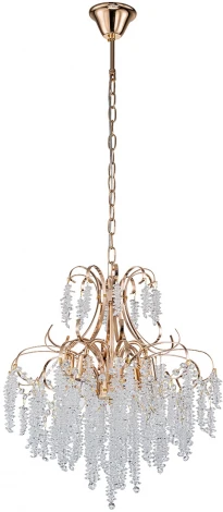 Подвесная люстра Escada Favero 2108/5P 5х40Вт E14, металл/хрусталь, золото/прозрачный (220V, на цепи)