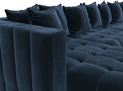 Диван П-образный Лига-052 НПБ МегаЛонг Лига Диванов (Велюр) арт.128864