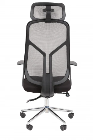 Офисное кресло Chairman CH588 с подголовником черный пластик, черный