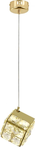 Подвесной светильник (12048/1P Gold) Indigo Radioso V000135L (LED, 220V, на проводе, куб)