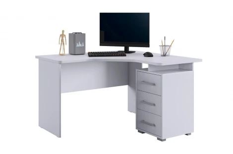 Лайт-2 Стол компьютерный 1200 угловой Mebelson (ЛДСП/Белый) арт.SKL2.2N02.1477