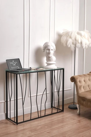 Консольный стол AllConsoles 1021-CB clear черный муар