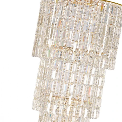 Подвесная люстра каскадная Arti Lampadari Valencia E 1.11.50.501 G (220V, хрусталь, на цепи)