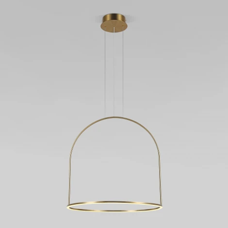 Подвесной светильник Eurosvet Over 90323/1 латунь (LED, 220V, пульт управления, на тросе, круглые)