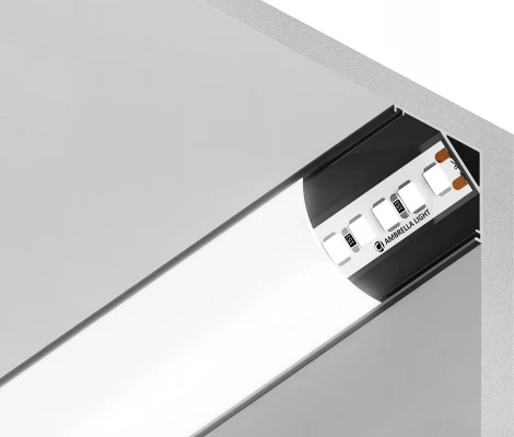 Алюминиевый профиль угловой круглый для светодиодной ленты до 9,78мм Ambrella Illumination GP2100BK