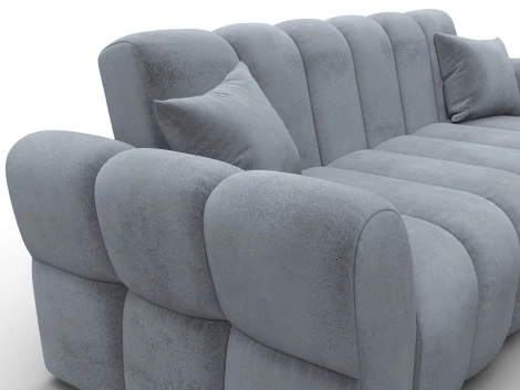 Диван-книжка Лига-111 (ДСП,ЛДСП,Велюр/Серый) Лига Диванов 136694