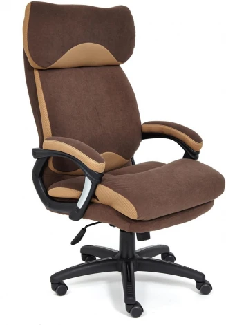 Компьютерное кресло для руководителя Tetchair DUKE (Флок,Ткань/Коричневый,)