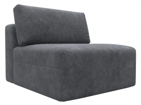 Модуль диван Лига-060 НПБ (ЛДСП,Брус,Фанера,Велюр/Темно-серый) Лига Диванов 129546