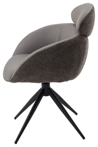 Стул ГУННАР (GUNNAR) 360 град, цвет СЕРЫЙ VEGA-88 / MIAMI-459, ткань / ЧЕРНЫЙ каркас, ®DISAUR M-City 64849
