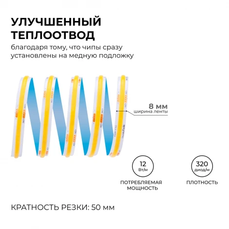Светодиодная лента 24В 5м Apeyron 00-382
