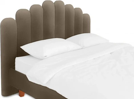 Кровать Queen II Sharlotta L 1600 ОГОГО (арт.577086), (Ткань/Светло-коричневый)