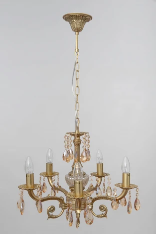 Подвесная люстра Abrasax Sylvia L.8110-5YB (220V, на цепи, свеча)