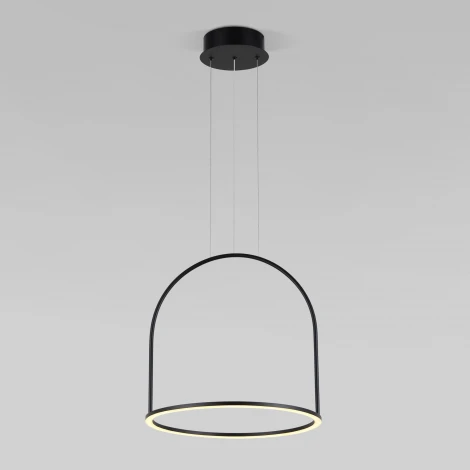 Подвесной светильник светодиодный с пультом Eurosvet Over 90322/1 черный (регулировка яркости, 220V, на тросе)