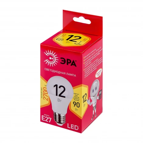 Лампочка светодиодная E27 12W ЭРА LED A60-12W-827-E27 R