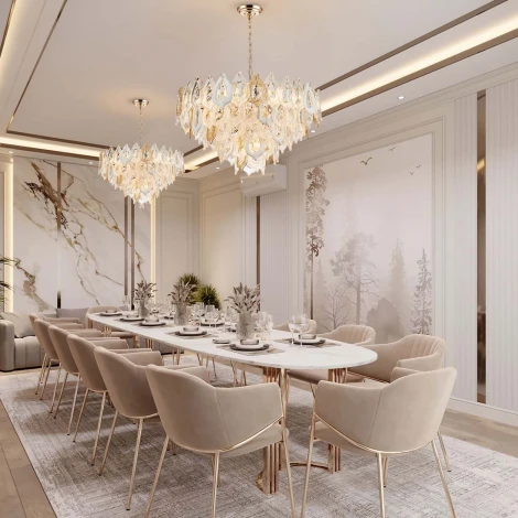 Подвесная люстра хрустальная Modelux ML.6197.800 GD