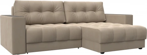 Диван угловой с декором Лига-049 НПБ Лига Диванов (Велюр) арт.128455