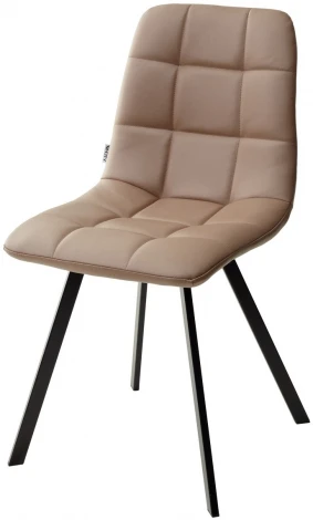 Стул CHILLI SQUARE HK017-31 серо-коричневый, PU / черный каркас М-City
