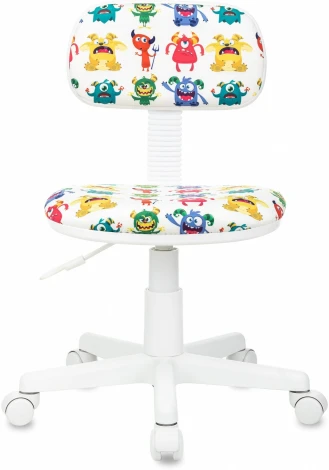 Кресло детское Бюрократ CH-W201NX белый монстры крестов. пластик пластик белый