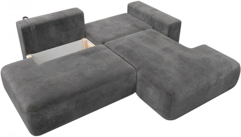 Диван угловой Лига-036 НПБ Модерн правый угол Лига Диванов (Велюр) арт.127777