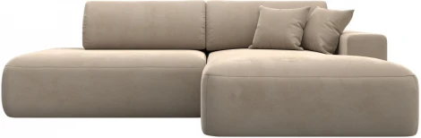 Диван угловой Лига-036 НПБ Модерн правый угол (Бежевый/Велюр) Лига Диванов арт.121407