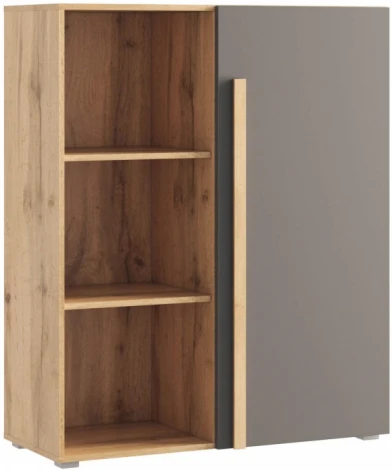 Стеллаж Woodville Чернин дуб вотан / графит