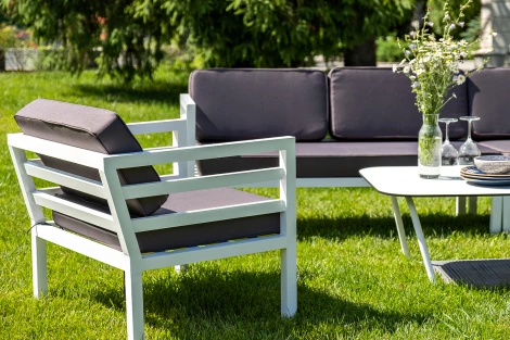 Кресло интерьерное, каркас из алюминия 4SIS Глория GLO-A-1-001 White