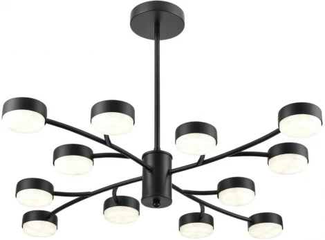 Потолочная люстра на штанге Lumion Torina 8117/12 черный, металл LED GX53 12*7W 220V