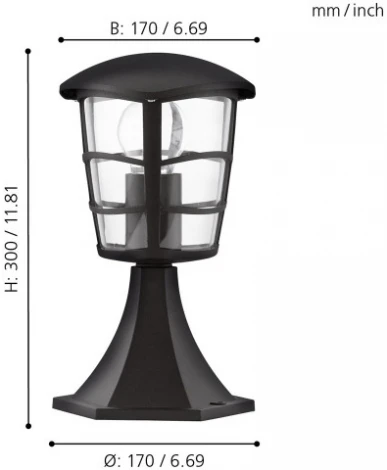 Наземный фонарь Eglo Aloria 93099 (220V, IP44)