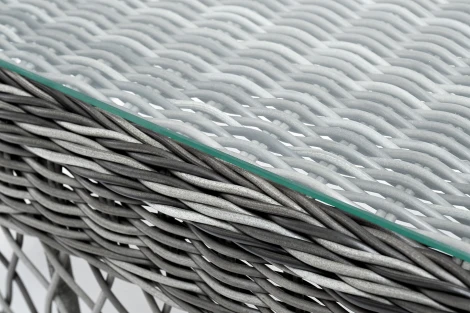 Стол журнальный из искусственного ротанга, цвет графит 4SIS Гранд Латте YH-S4840W graphite