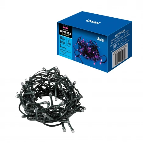 Гирлянда Uniel ULD-S0500-050/DGA PINK IP20