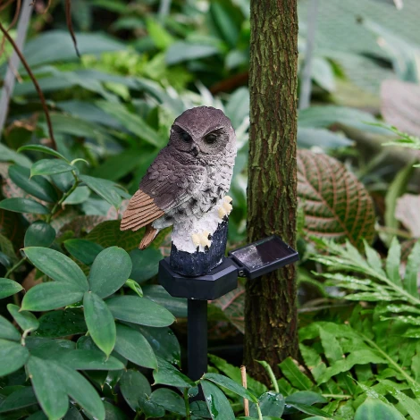 Садовый светильник на солнечной батарее «Филин». 1 светодиод, 1*АA Ni-Mh аккумулятор в/к. IP44 Uniel USL-S-829/PM290 BROWN OWL