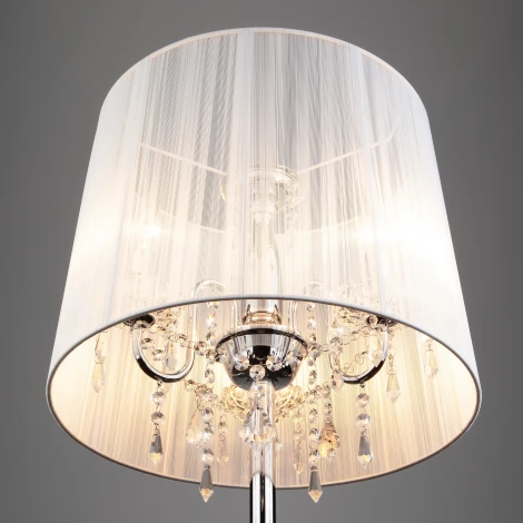 Торшер Eurosvet 2045 2045/3F хром/белый (220V, круглые)