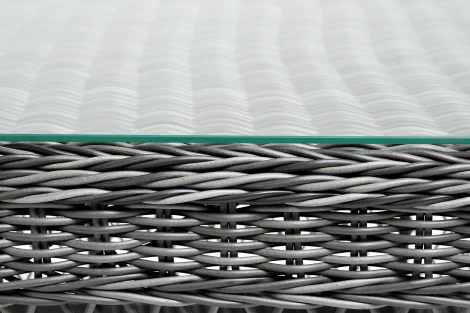 Стол журнальный из искусственного ротанга, цвет графит 4SIS Гранд Латте YH-S4840W graphite