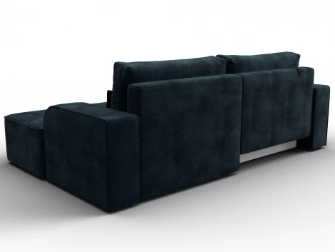 Диван угловой Лига-120 угол правый (ДСП,Брус,Фанера,ЛДС,Велюр/Графит) Лига Диванов 137291