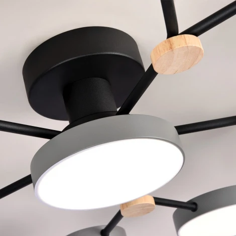 Потолочная люстра светодиодная с пультом с регулировкой цветовой температуры и яркости LED4U LED4U L3201-700 GR