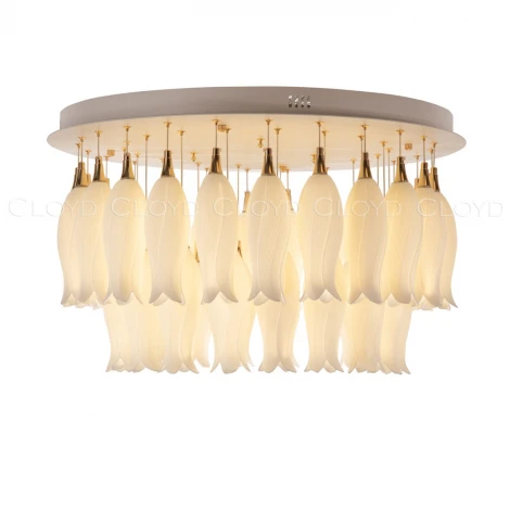 Подвесная люстра ярусная каскадная (цветы, птички) Cloyd Argana 11237 (220V, на проводе, цветы, птички)