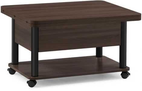 Стол-трансформер Виват темный венге / черный 402950 Woodville