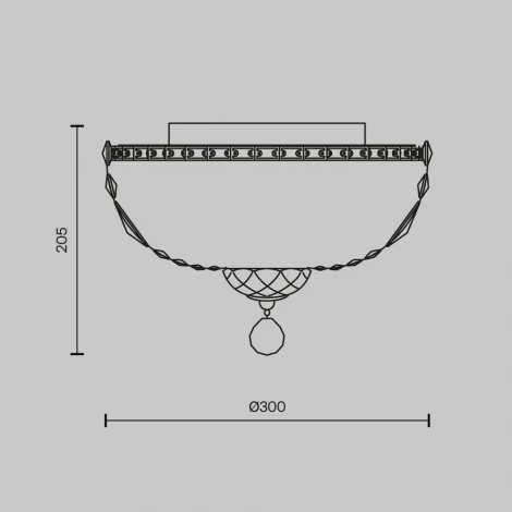 Потолочная люстра Maytoni Basfor DIA100-CL-03-G