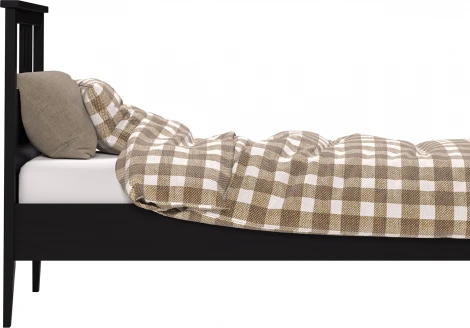 Комплект кровать Leset Мира 90х200 с основанием (Массив сосны/Черный) арт.2500000203824