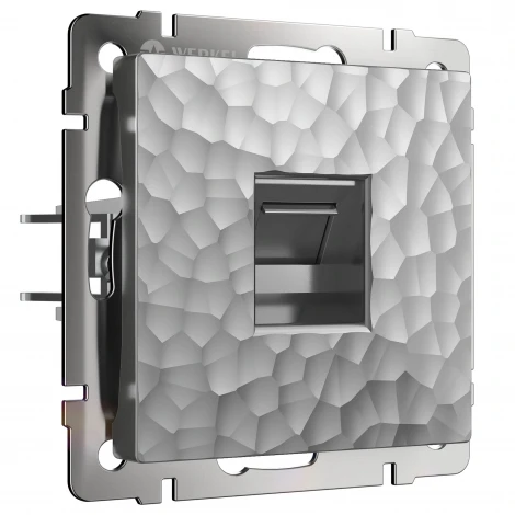 Розетка Ethernet RJ-45 (hammer серебряный) Werkel W1281006 (a052071)