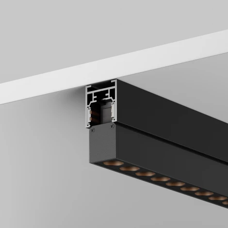 Шинопровод под гипсокартон накладной магнитный черный 2м Maytoni Busbar trunkings Exility TRXM034-412B (48V)