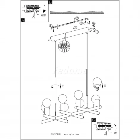 Подвесной светильник Eglo Adri 2 97448 (220V, на проводе)