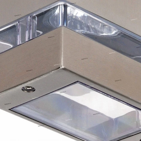 Светильник настенный уличный Horoz Gardenya, 1 плафон, никель с прозрачным