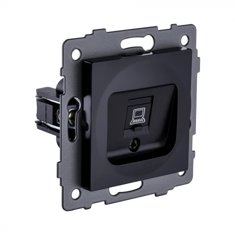 Розетка Ethernet RJ45 черный Kollinger REA-016BK для Aspekt, Eleganz, Reflex