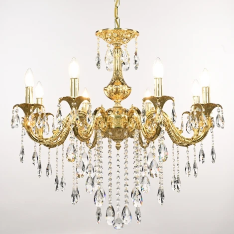 Подвесная люстра Bohemia AL7901 AL79101/8/250 B G (220V, подвески, на цепи, подсвечник, свеча)