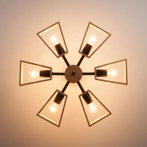 Потолочная люстра Eurosvet Klark 70056/6 черный (220V)