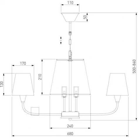 Подвесная люстра Eurosvet Milos 60153/6 никель