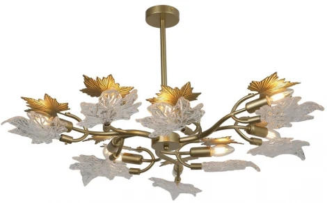 Потолочная люстра на штанге Omnilux Vitereta OML-52707-09 (220V, листья, ветки)